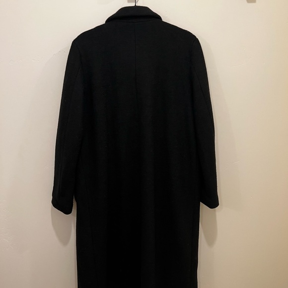 ASOS / MONKI BLACK BOUCLE DOUBLE BREASTED COAT - Picture 4 of 10